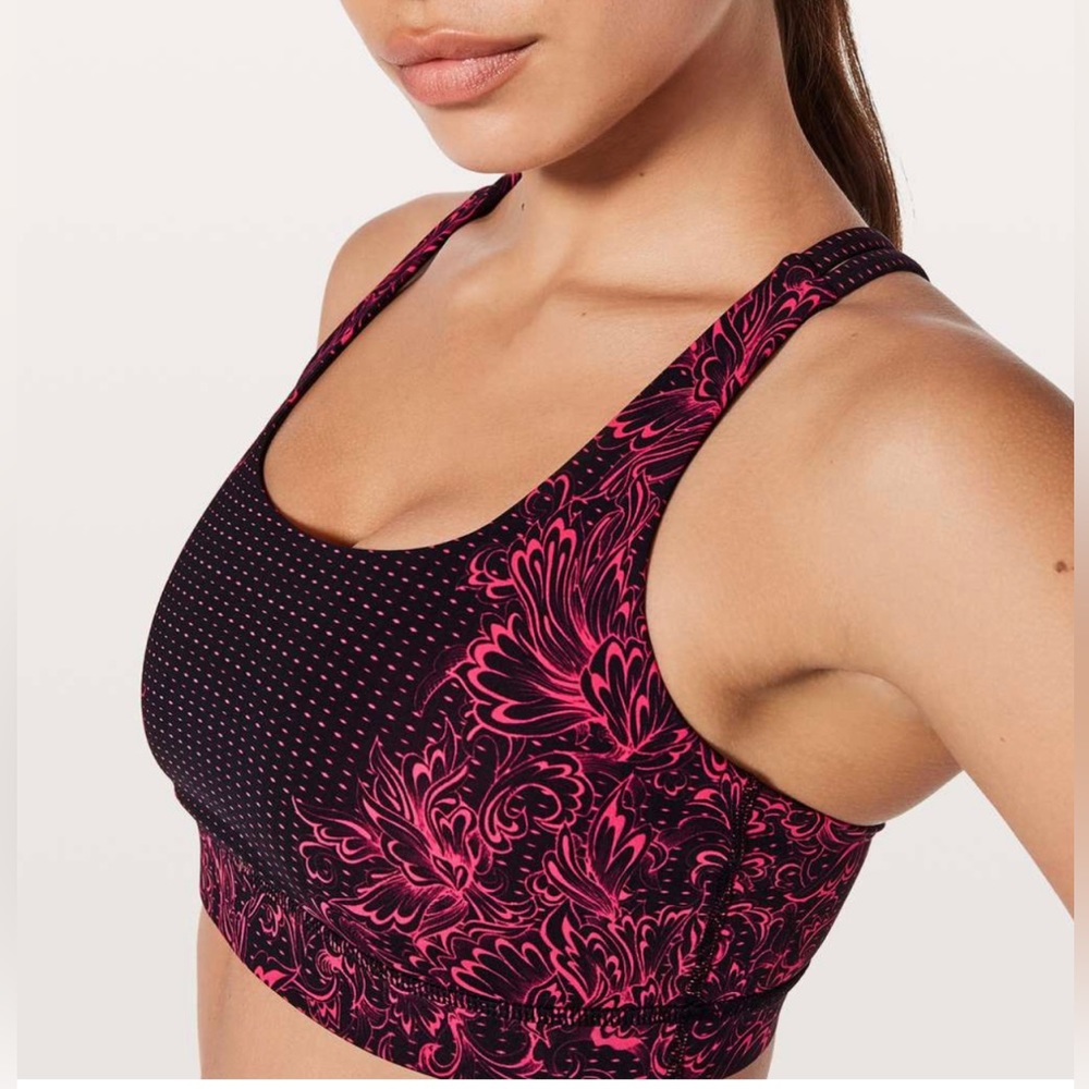 Lululemon Energy Bra Infinity Energy Bra Glossy Black | Size 2 | EUC